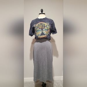 High Waisted Midi Skirt